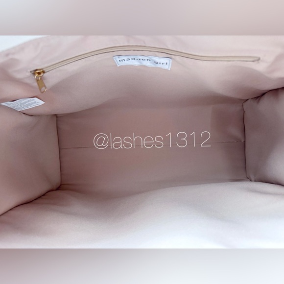 STEVE MADDEN Girl Canvas Tote Bag with Rosette Flowers - Cream MG245111 - Picture 7 of 9